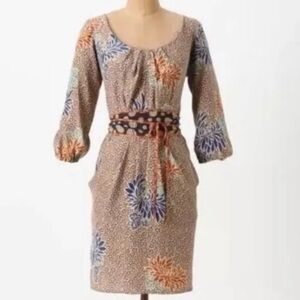 Anthropologie Corey Lynn Calter 100% Silk Obe Dress